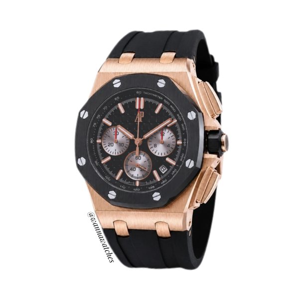 Audemars Piguet Royal Oak Offshore 42 Cronógrafo Oro Rosa Correa Negra