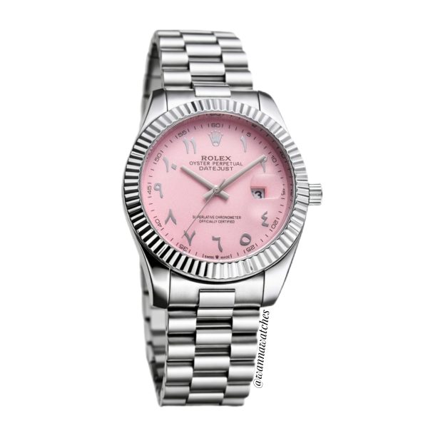 Rolex Datejust 41 Árabe Plateado Brazalete Presidente Esfera Rosa