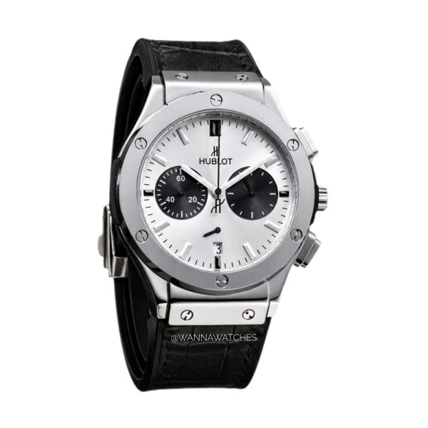 Hublot Classic Fusion 43 Cronografo Plateado Juego Negro