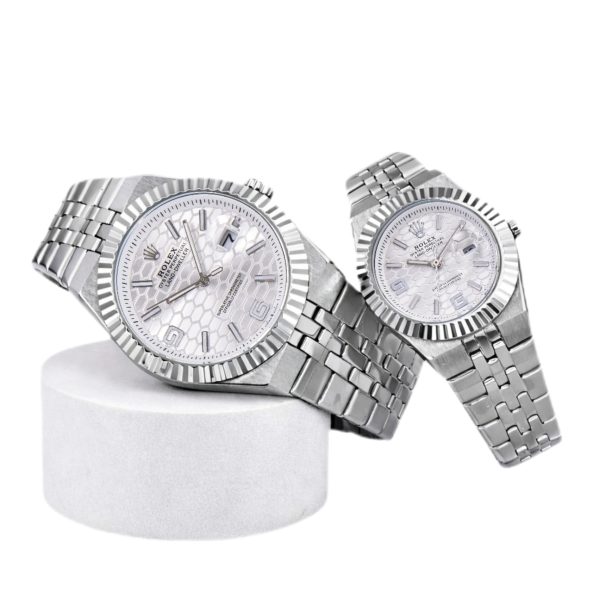 Rolex Land-Dweller Pareja 42/33 Plateado Completo