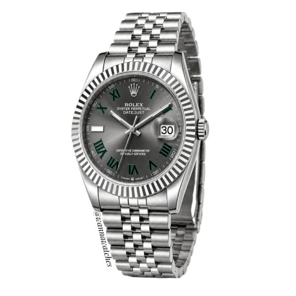 Rolex Datejust 41 Acero "Wimblendon" Brazalete Jubilee Esfera Gris