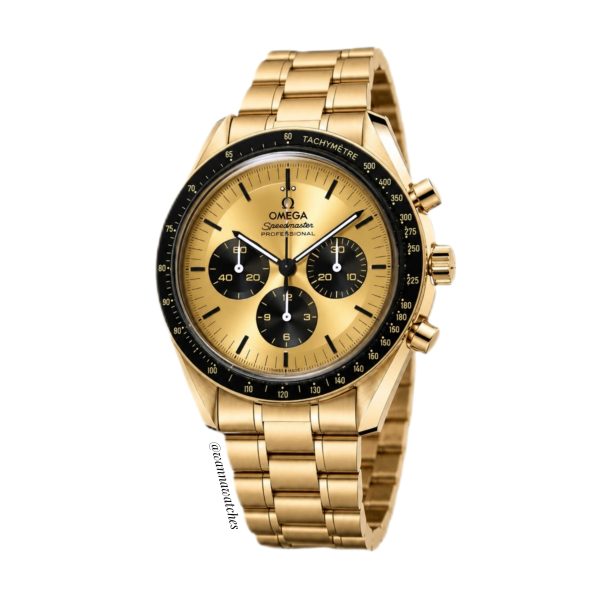 Omega Speedmaster 41 Moonwath Cronografo Dorado Brazalete Esfera Panda