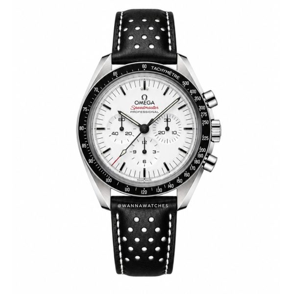 Omega Speedmaster 42 "Moonwatch" Acero Esfera Blanca Correa Negra Automático AAA