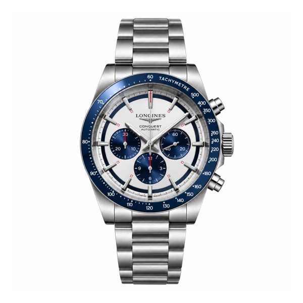 Longines Conquest 43 Marco Odermatt Acero Panda Juego Azul Automático AAA