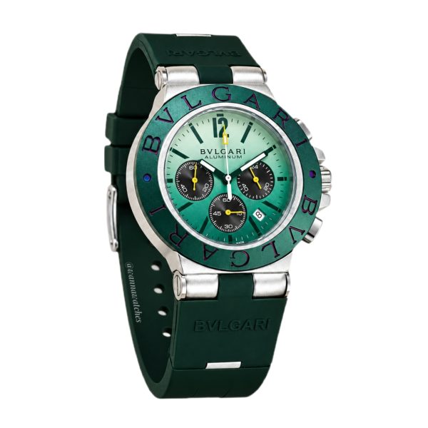 Bulgari Aluminium 43 Cronógrafo «Esmeraldo» Juego Verde